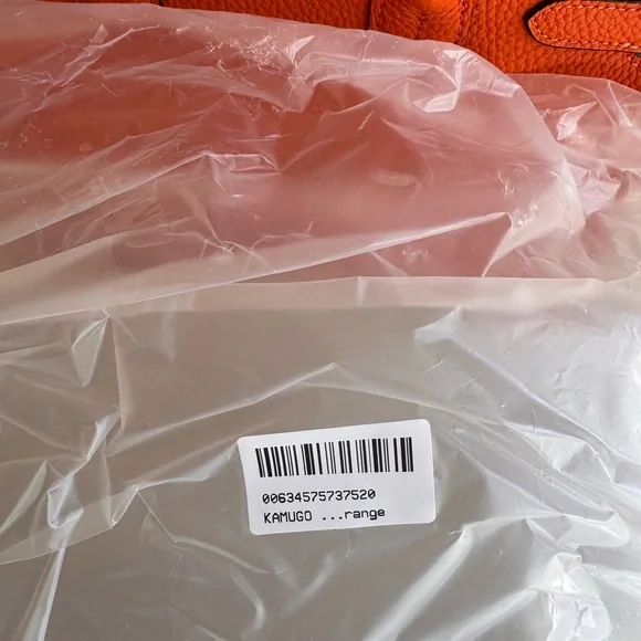 NEW Kamugo Genuine Leather Bag 25 Orange - Picture 8 of 8